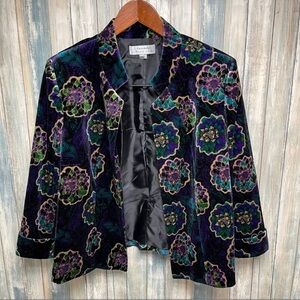 Floral Velvet Jacket tahari women 18